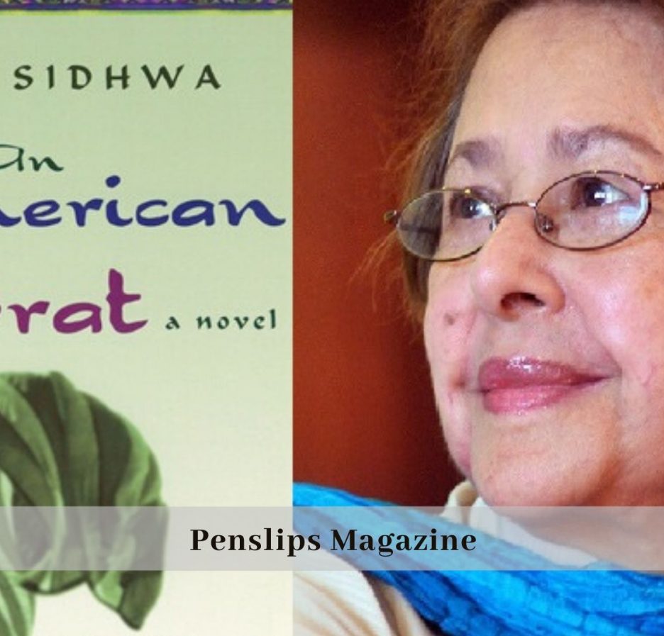 on left cover photo of An American Brat and on left photo of Bapsi Sidhwa